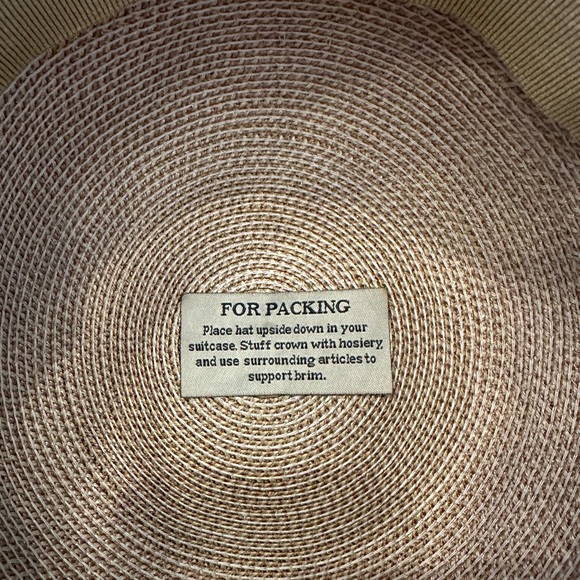 Eric Javits Tan Straw Sun Hat with Wide Brim - Picture 6 of 10
